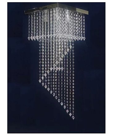 Lustre Espiral Quadrado 75cm