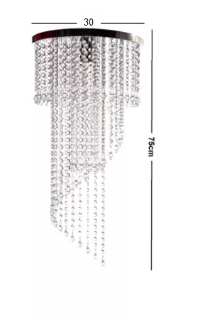 Lustre 3 camadas espiral 75cm