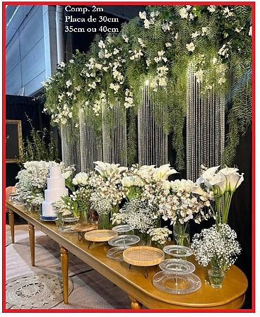 Lustre para eventos em acrílico premium 30cm