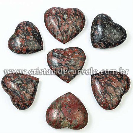10 Coração Pedra Unakita Brasileira Natural 4.7 a 6.5cm ATACADO