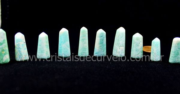 100 Mini Pontinha Gerador AMAZONITA Pedra Extra Lapidado Tamanho 2.5  Cm