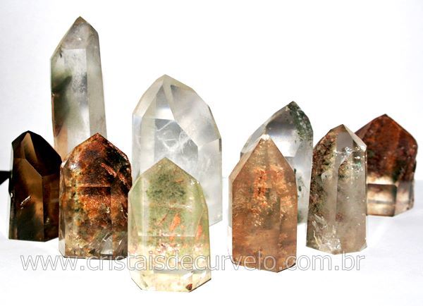 Pontas Cristal Especial Lodo Verde Phanton Rutilo e outros Pct 500gr  - ATACADO