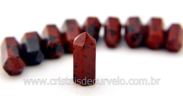 10 Mini Pontinha Atacado Pedra OBSIDIANA MAHOGANY Pedra Vulcanica