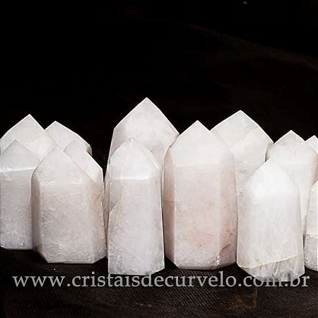 05 kg Pontas Quartzo Leitoso Gerador Lapidado Pedras de Garimpo