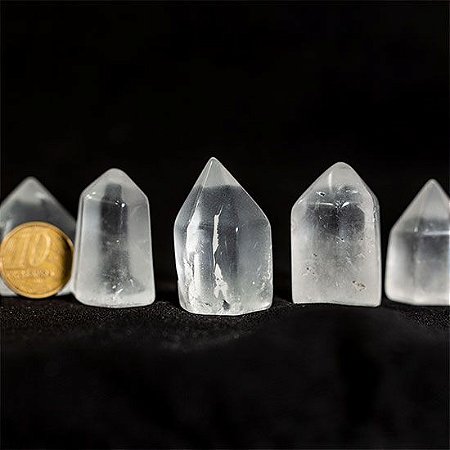 03 Und Ponta cristal Vibrada Pequeno 30 a 45 mm aproximadamente