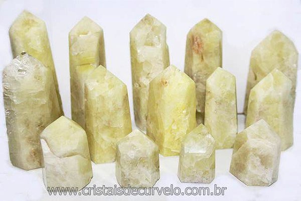 1 kg Ponta Cristal Enxofre Pedra Lapidado Natural 5 a 10cm