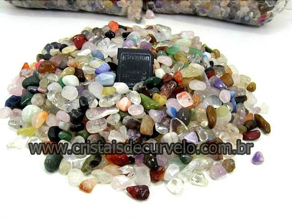 1 Kg Misto Sortido Pedra Rolado Areia 1 a 5 mm Tipo B