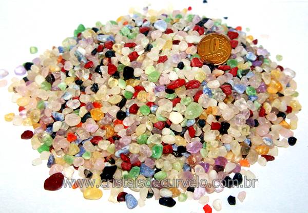 3 kg Misto Sortido PP Pedra Rolado Aprox 3 a 9 mm Classe B