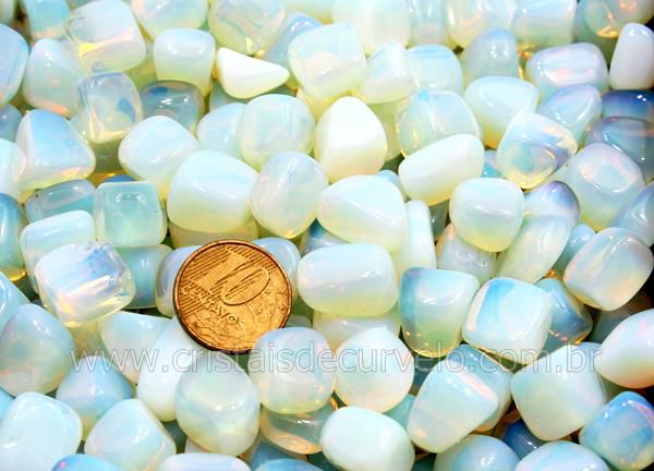1kg Pedra da Lua Rolado Opalina ATACADO REFF PL8651