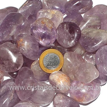 1kg Ametista Rolado Pedra Natural G 30 a 45mm Tipo B
