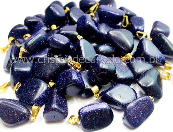 10 Pingente Dourado Pedra Estrela Pedrinha Rolado ATACADO