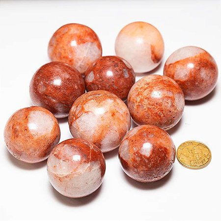 10 Mini Bola Hematoide Multicor Esfera 30 a 40 mm ATACADO REFF 133040