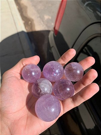 10 Mini Bola Ametista Esfera 30 a 40 mm ATACADO REFF 133221