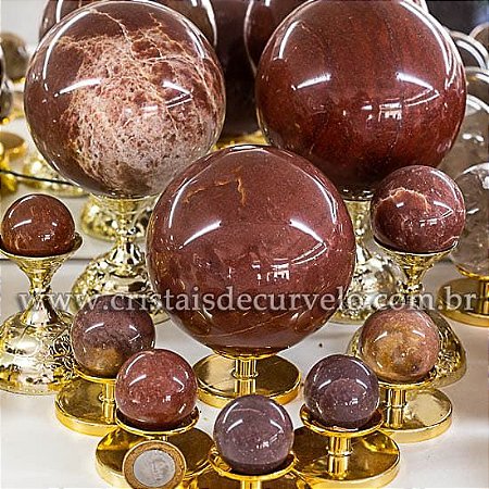 1 Kg Esfera Bola Quartzo Vermelho Comum Qualidade ATACADO 112686