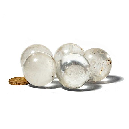 05 Mini Bola Quartzo Leitoso Esfera 20 a 30 mm ATACADO REFF 133037