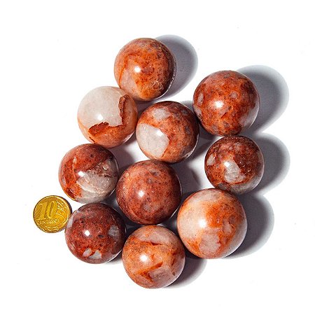 05 Mini Bola Hematoide Multicor Esfera 30 a 40 mm ATACADO REFF 133039