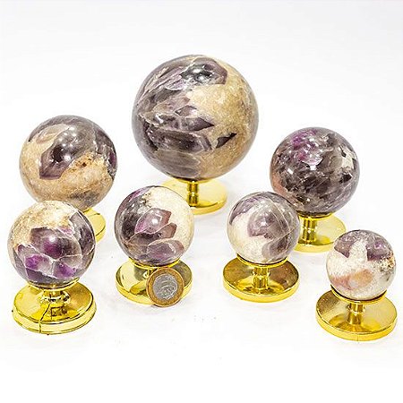 01 Kg Esfera Bola Ametista Baiana Pedra Natural Revenda ATACADO