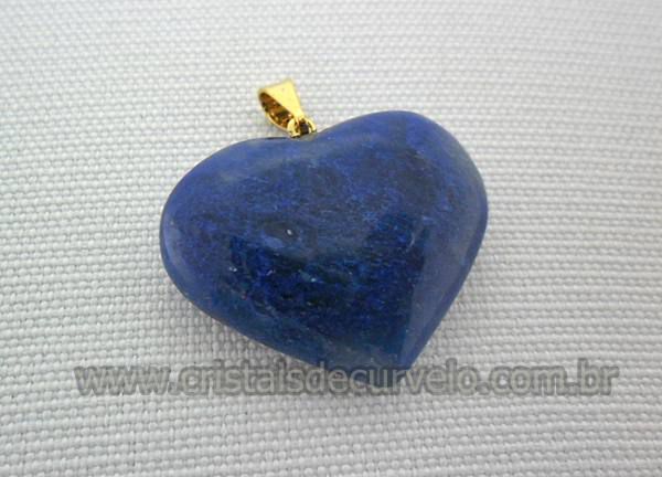 10 Pingente Coração Quartzo Azul Pedra Natural Pino Flash Dourado Atacado