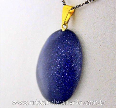 10 Pingente Cabochao PEDRA ESTRELA AZUL Montado Pino Dourado ATACADO