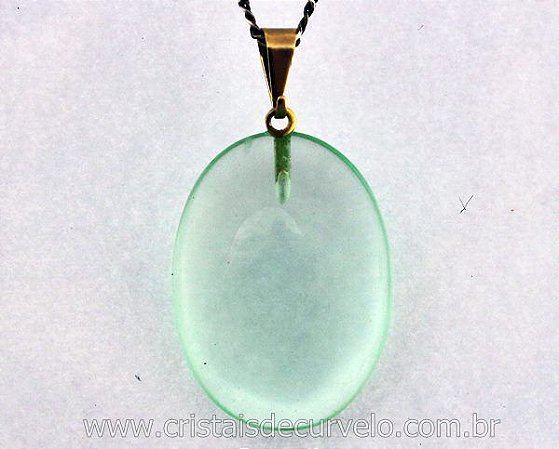 10 Pingente Cabochão Obsidiana Verde Montagem Dourado