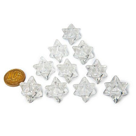 10 Merkabah Cristal Boa Transparência Sem Furo Atacado