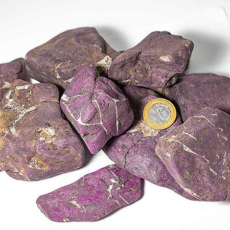 05 kg Purpurita Vibrada Pedra Natural Pra Lapidar ATACADO
