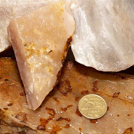 5kg Quartzo Goiaba Pedra Bruta Natural Pra Lapidar Pacote ATACADO