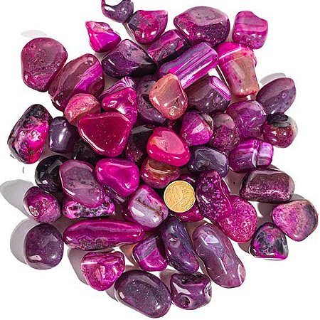1kg Ágata purpura Pedra Rolada G  Extra 35 mm Aprox