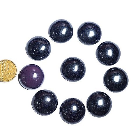 10 Disco Cabochão Pedra Estrela 22mm Lapidado Pra Pingente