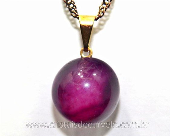 50 Pingente Bolinha Pedra Agata Lilas Pino Dourada ATACADO