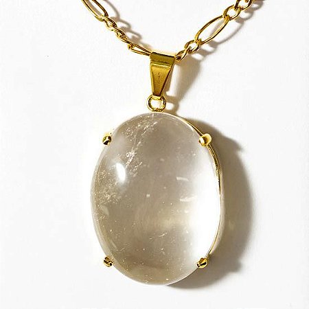 10 Pingente Extra Cabochao Pedra Quartzo Cristal Montagem Garra Dourado ATACADO