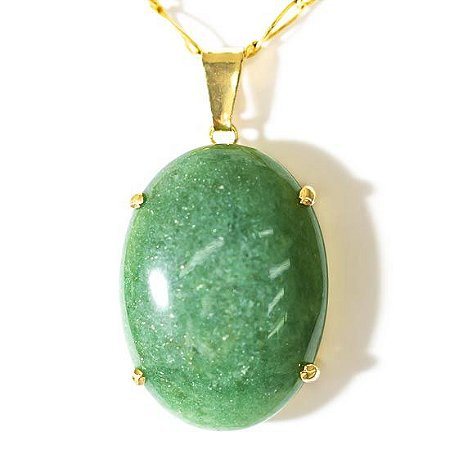 05 Pingente Extra Cabochao Pedra Quartzo Verde Montagem Garra Dourado ATACADO