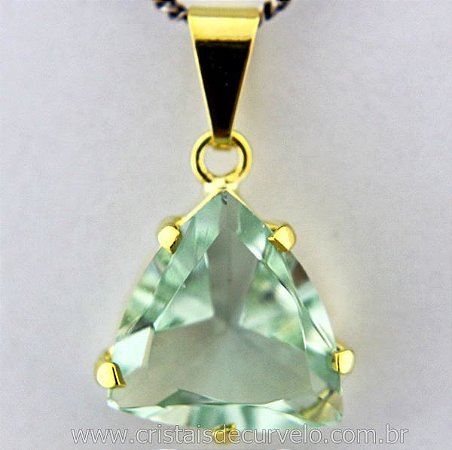 05 Pingente Trillion Obsidiana Verde Caixinha e Garras Reforçado Dourado REF 15.5 ATACADO