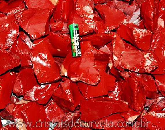 3kg Cascalho Jaspe Vermelho Bruto Para Orgonite Classe A
