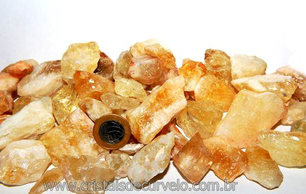 1kg Cascalho Citrino Bruto Bombardeado Classe B Pra Orgonite