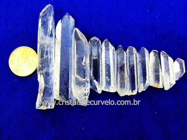 Cristal Laser Kit 10 Pedras Extra Quartzo Transparente Longo e Fino