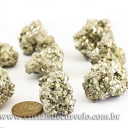 10 Pirita Peruana 35mm Pedra Bruta Natural P/ Orgonite ATACADO