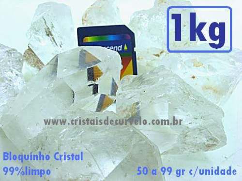 Bloquinho Cristal Semi Limpo 10 a 29 Gr Quartzo 1kg