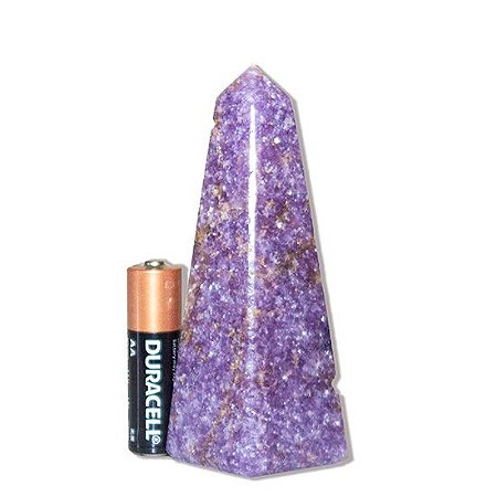 Obelisco Lepidolita Mica Pedra Natural 10cm 167g Classe B