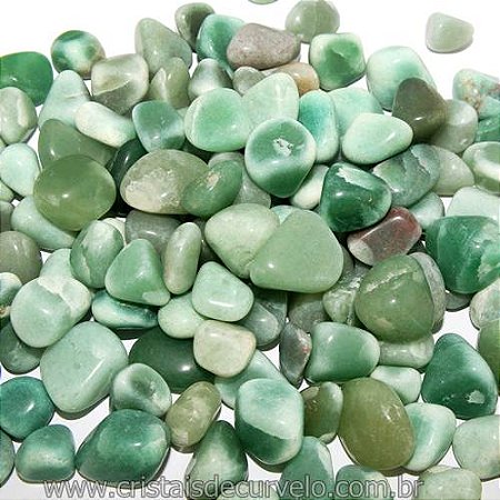 1 kg Quartzo Verde Rolado Pedra Natural P 10 a 20 mm Tipo B
