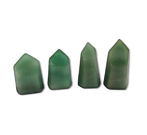 Kit 04 Ponta Quartzo Verde Polimento Vibrador 40 a 60mm