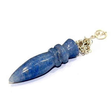 10 Pêndulo Quartzo Azul Pedra Natural Lapidação Egípcio Atacado