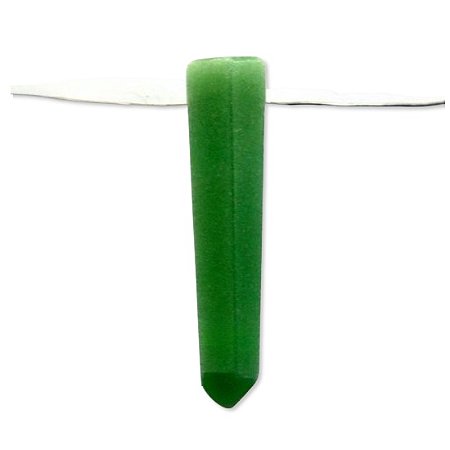 05 Mini Pontinha Quartzo Verde Furado Para Pingente de Colar Furo Vazado Lateral 25 a 35mm Atacado