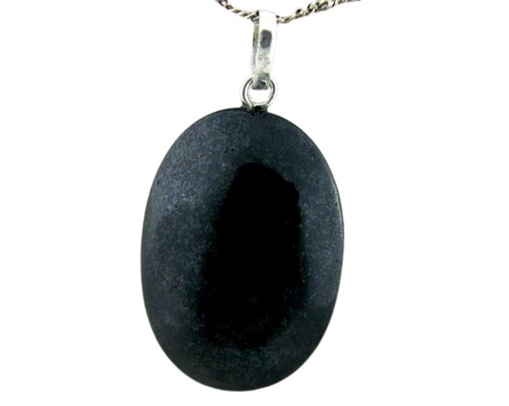 10 Pingente Cabochão Pedra Quartzo Preto Montagem Prata 950 Atacado