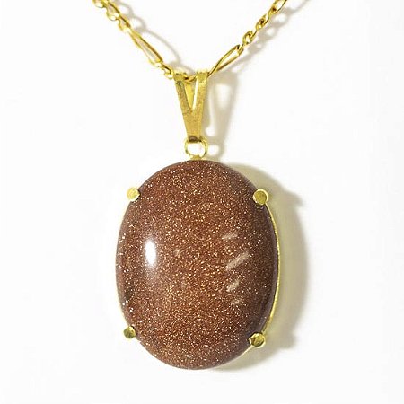 10 Pingente Extra Cabochão Pedra do Sol Gold Stone Garra Dourado Atacado