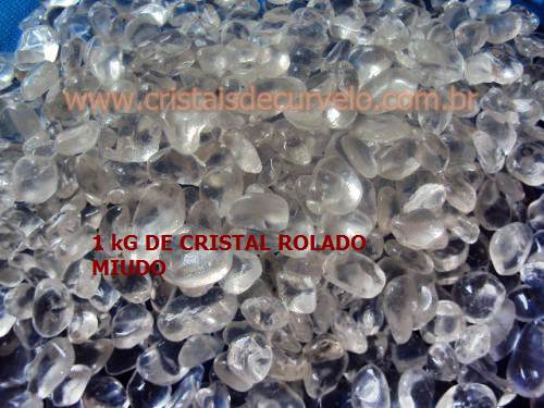 5 kg Cristal Transparente Rolado Pedra PP Aprox. 5 a 10mm