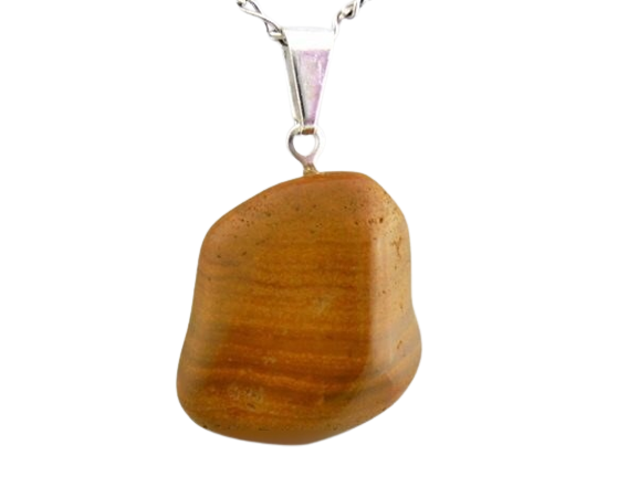 03 Pingente Pedrinha Natural de Jaspe Amarelo Banho Dourado Atacado