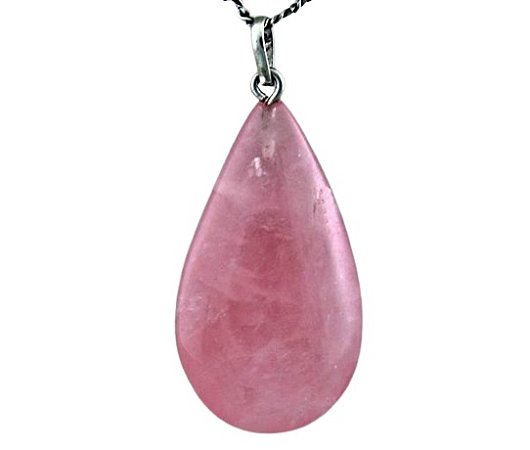 10 Pingente Quartzo Rosa Lapidação Gota Montagem Prata 950 Atacado