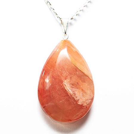 03 Pingente Gota Aragonita Vermelho Pedra Natural Pino Prateado Atacado