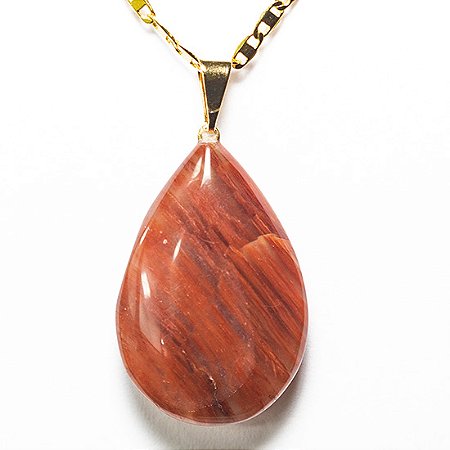 05 Pingente Gota Aragonita Vermelho Pedra Natural Montagem Dourado Atacado